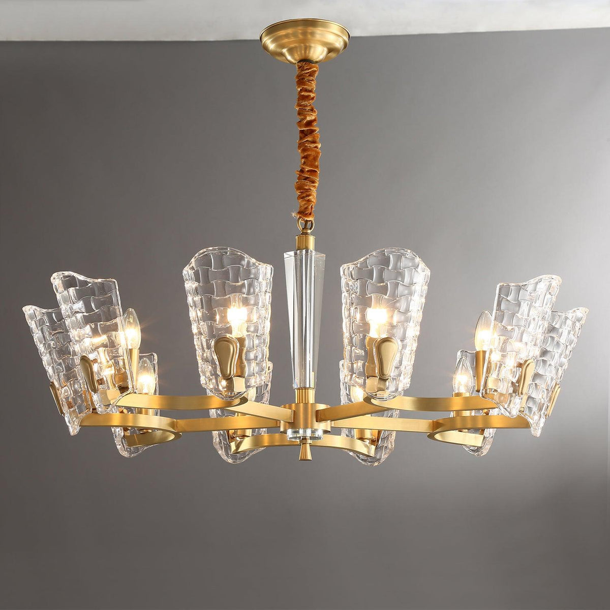 Candeeiro de teto em latão de luxo Radiant