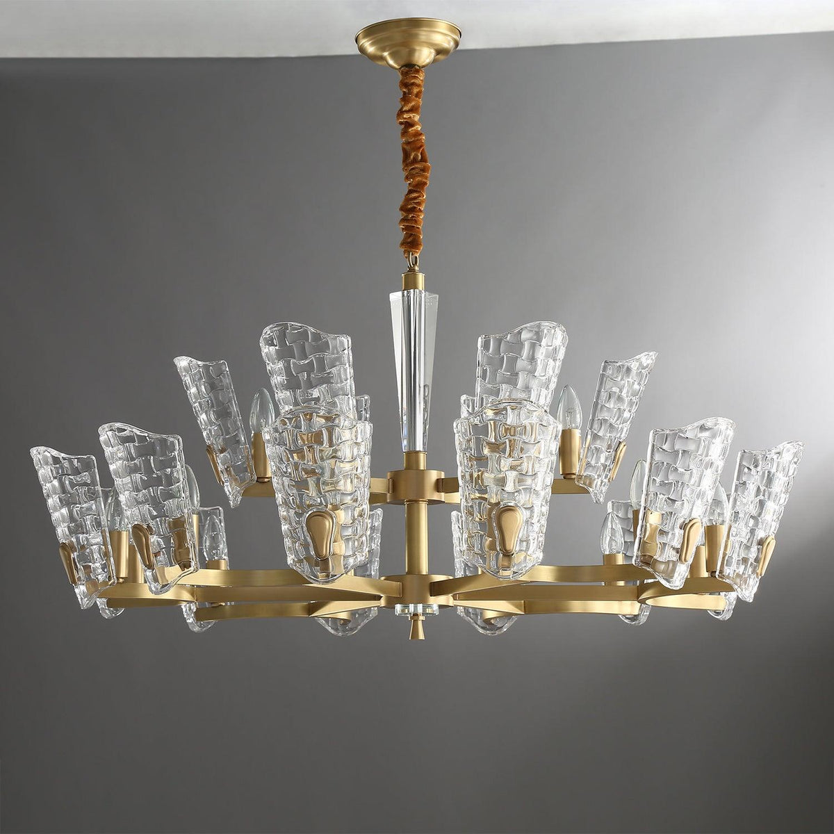 Candeeiro de teto em latão de luxo Radiant