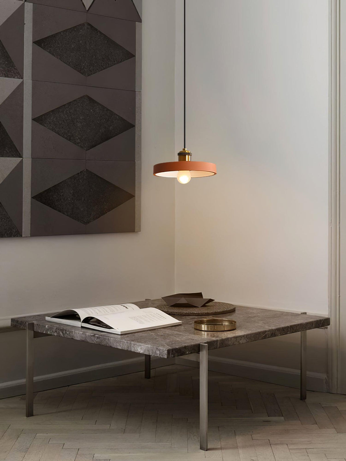 Trio industriel pendellampe i harpiks