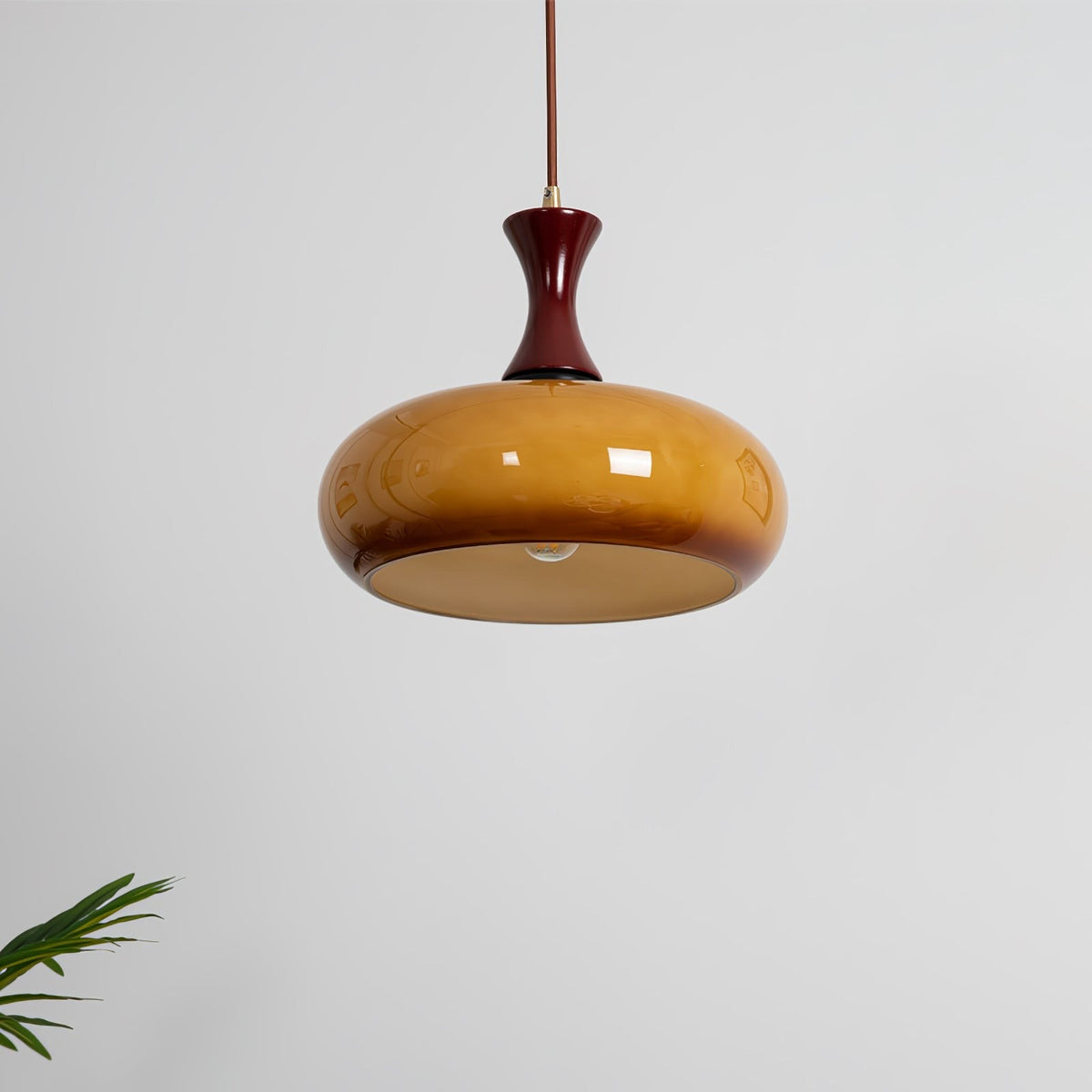 Arisha vintage LED-pendellampe i glas til stue