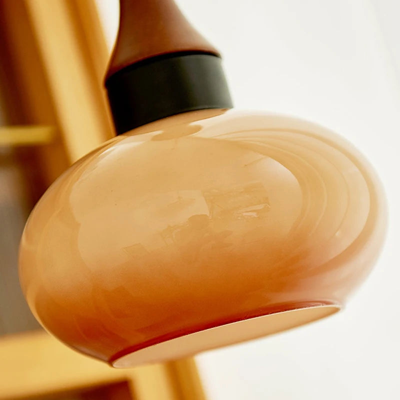 Arisha vintage LED-pendellampe i glas til stue