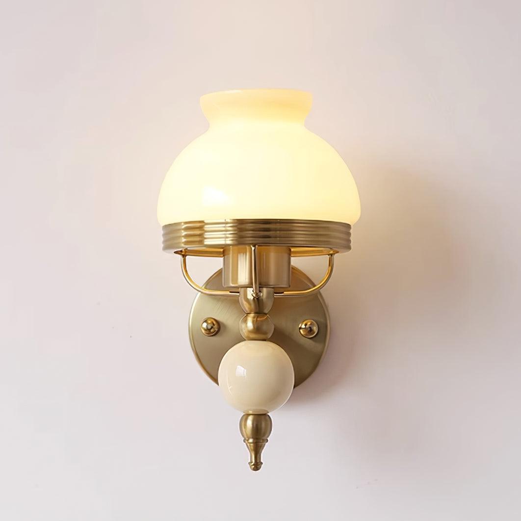 Evia vägglampa i glas och ljus för sovrum eller hall i retrostil