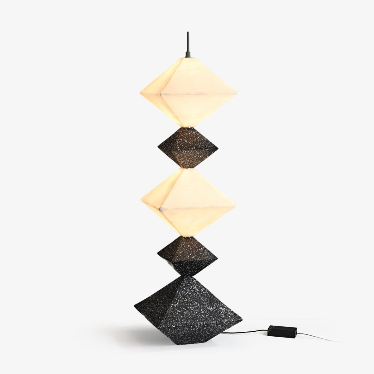 GeoGlow rombisk kubgolvlampa