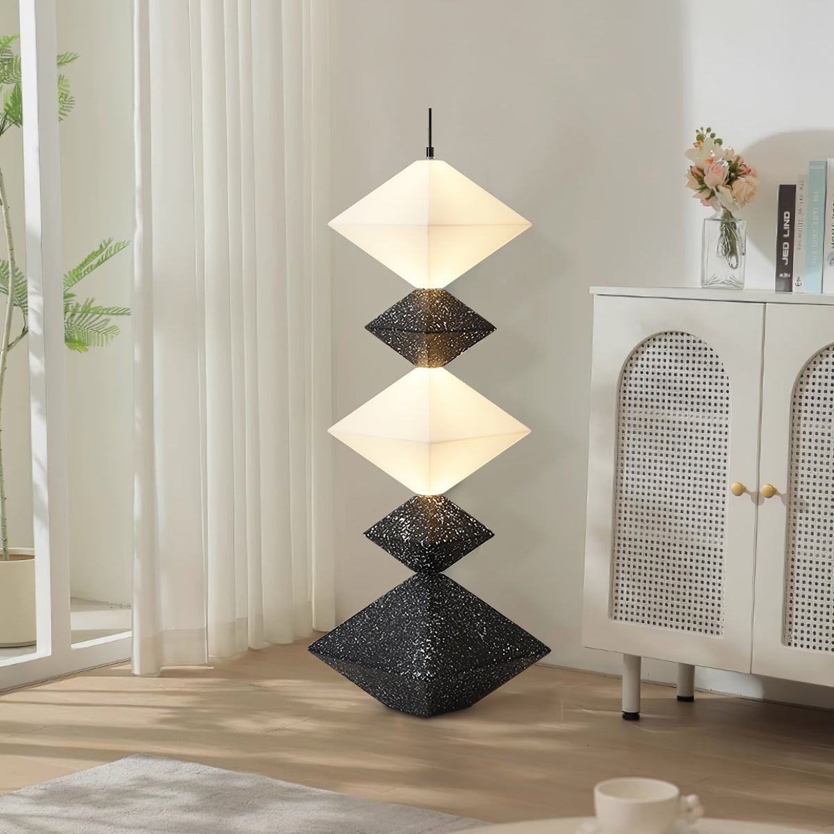 GeoGlow rombisk kubgolvlampa