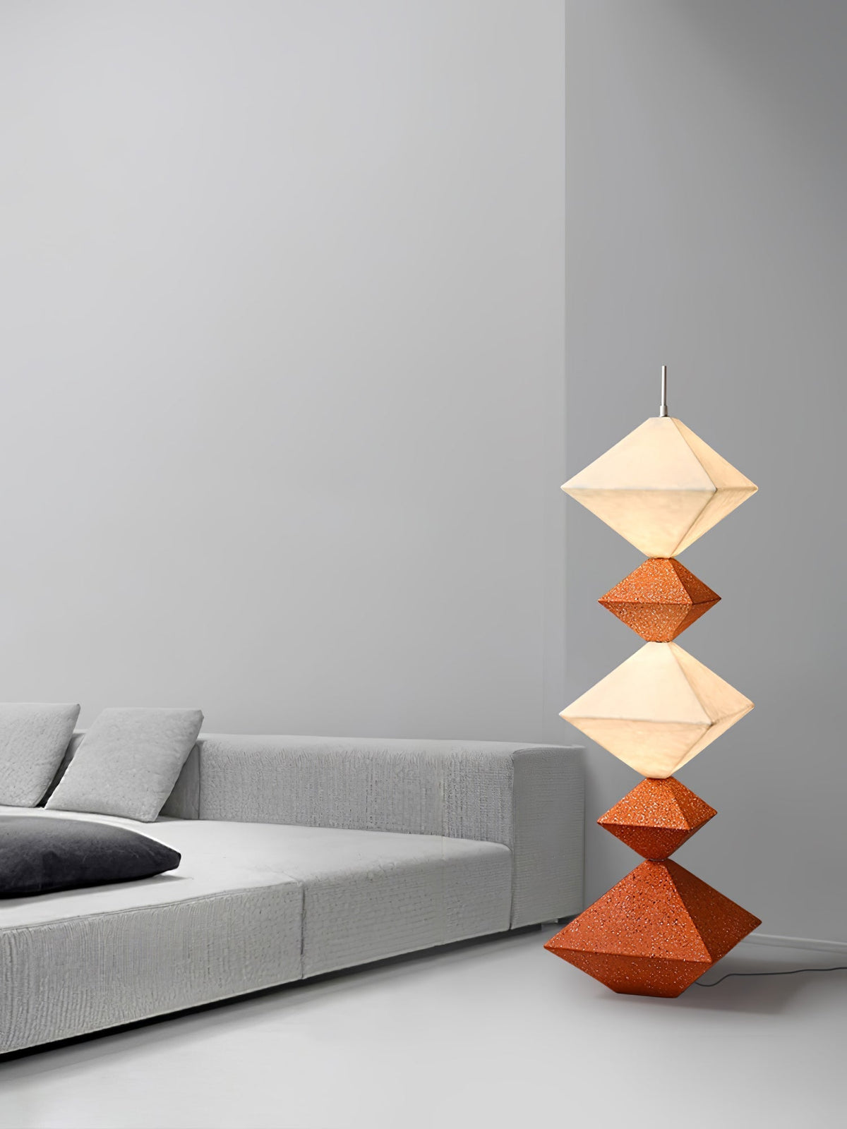 GeoGlow rombisk kubgolvlampa
