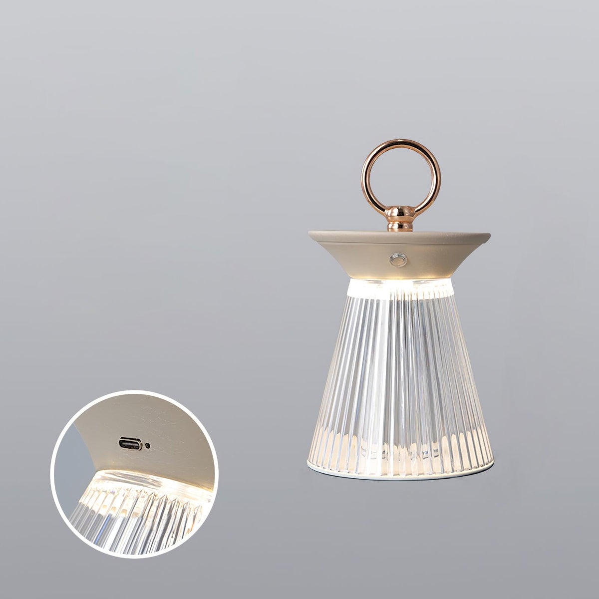 Auran moderne uigennemsigtig bordlampe