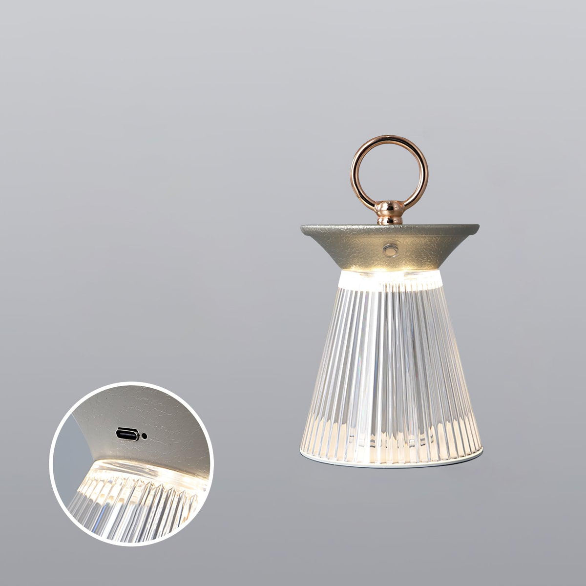 Auran moderne uigennemsigtig bordlampe