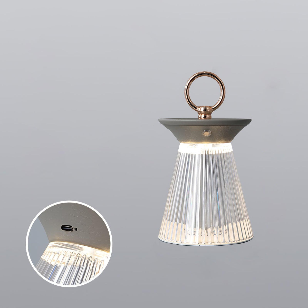 Auran moderne uigennemsigtig bordlampe