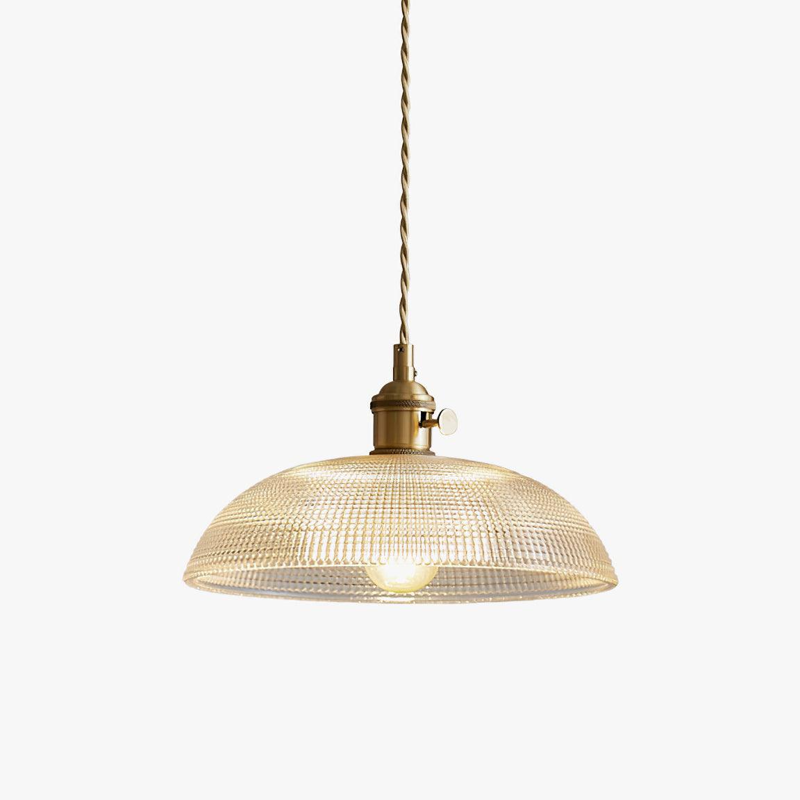 Crinel pendellampa i mässing och glas