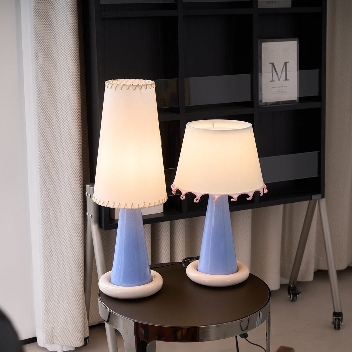 Rhett moderne keramisk bordlampe