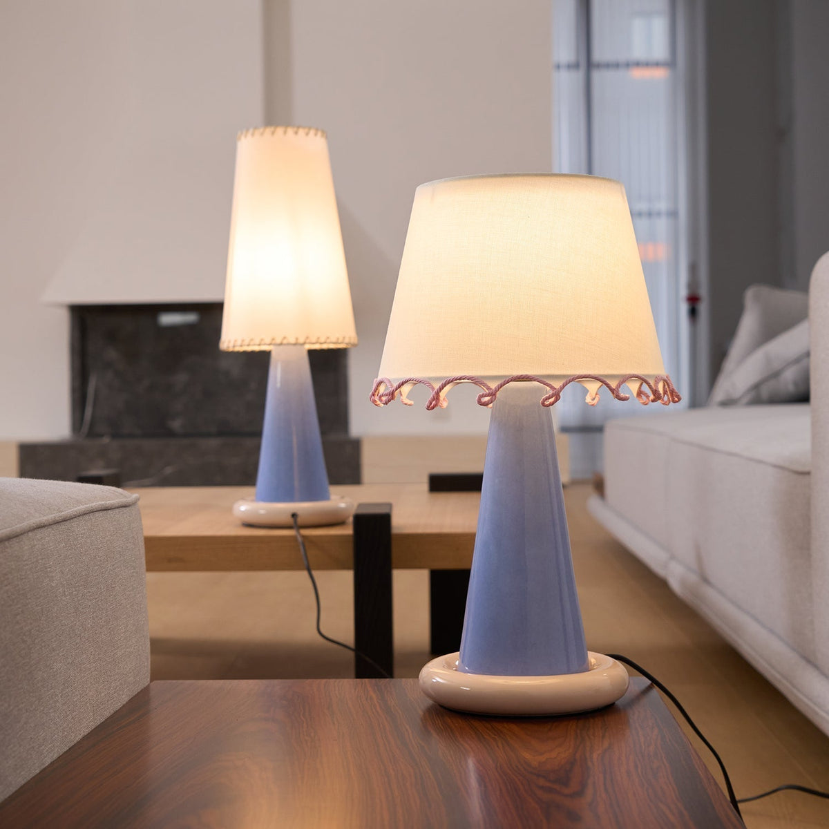Rhett moderne keramisk bordlampe