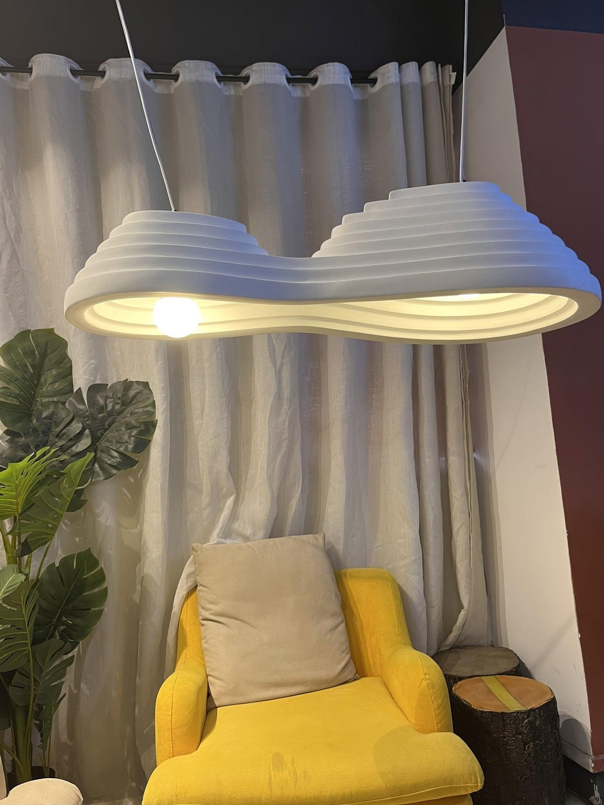 Candeeiro suspenso minimalista em resina Niruise