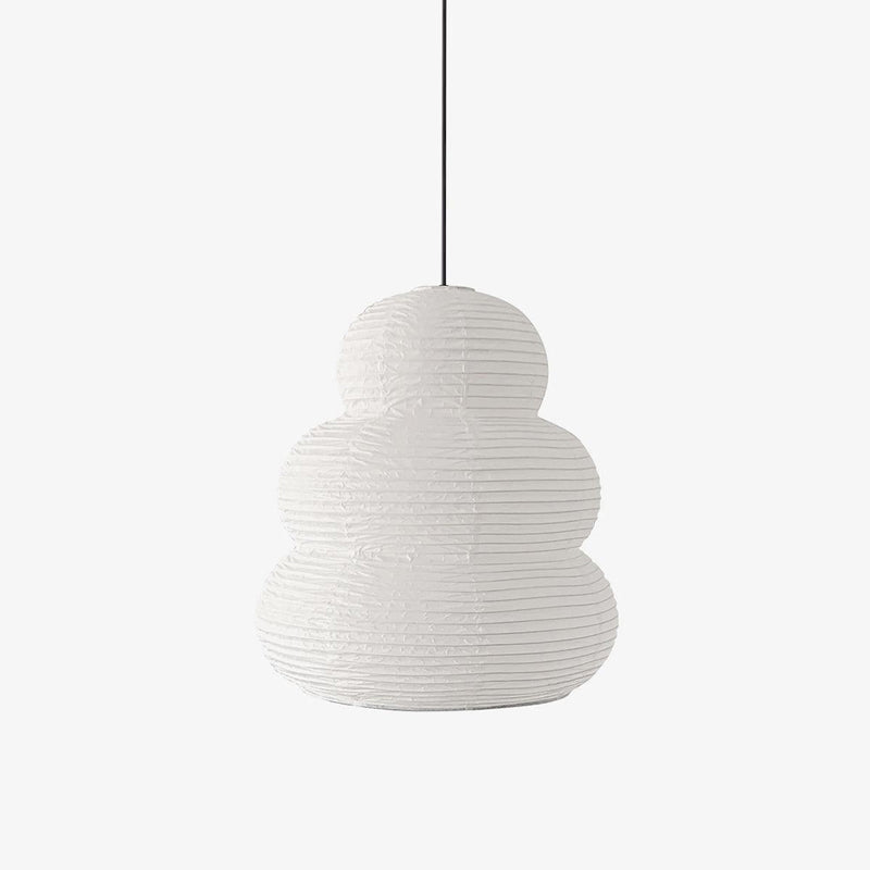 Solara japansk pendellampe med lagdelt washi-papirlanterne til stuen