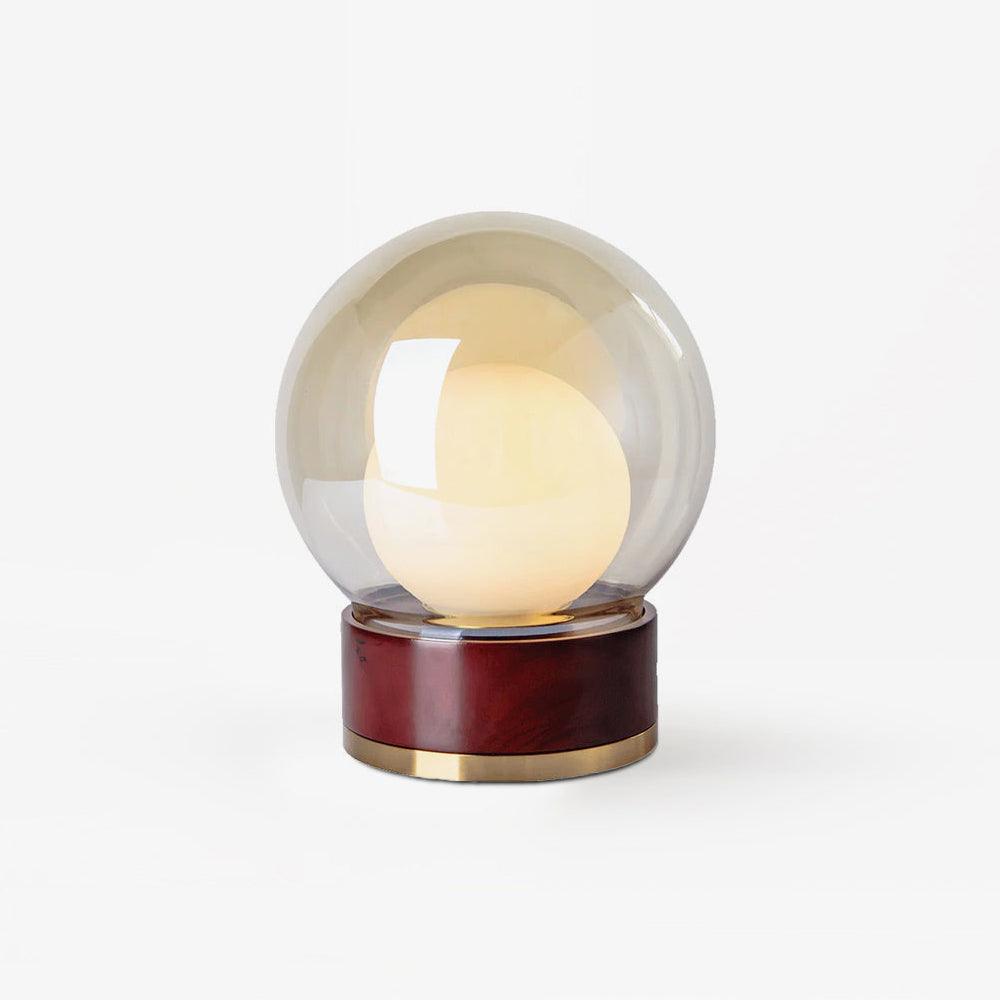 Candeeiro de mesa artístico Brinox em madeira