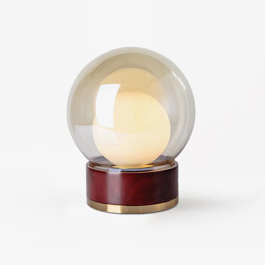 Candeeiro de mesa artístico Brinox em madeira