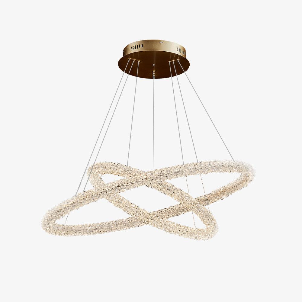 Candeeiro de teto Seleira com anel de cristal LED