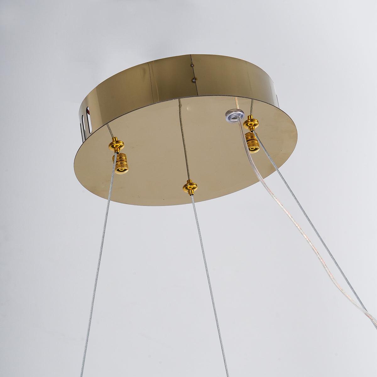 Candeeiro de teto Seleira com anel de cristal LED