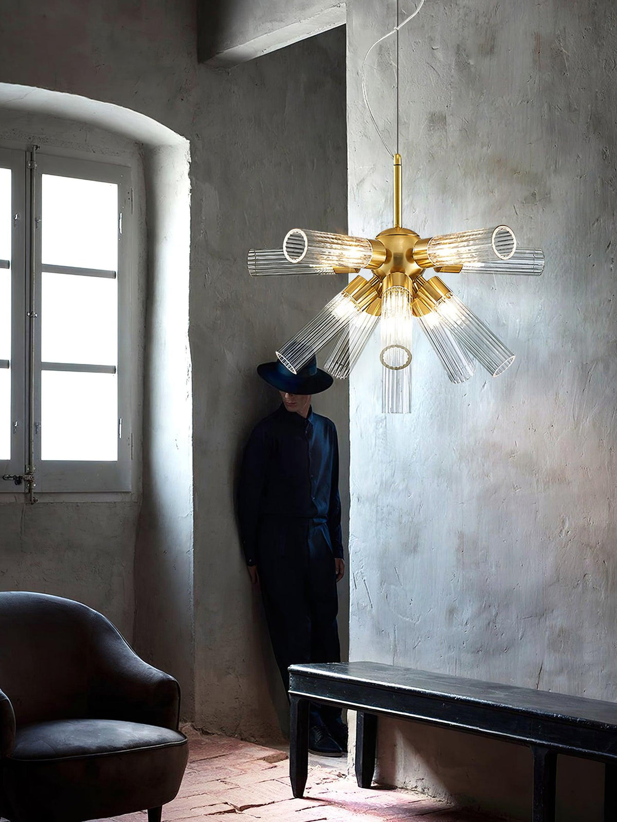 Ringold postmodern lyxig Sputnik-krona