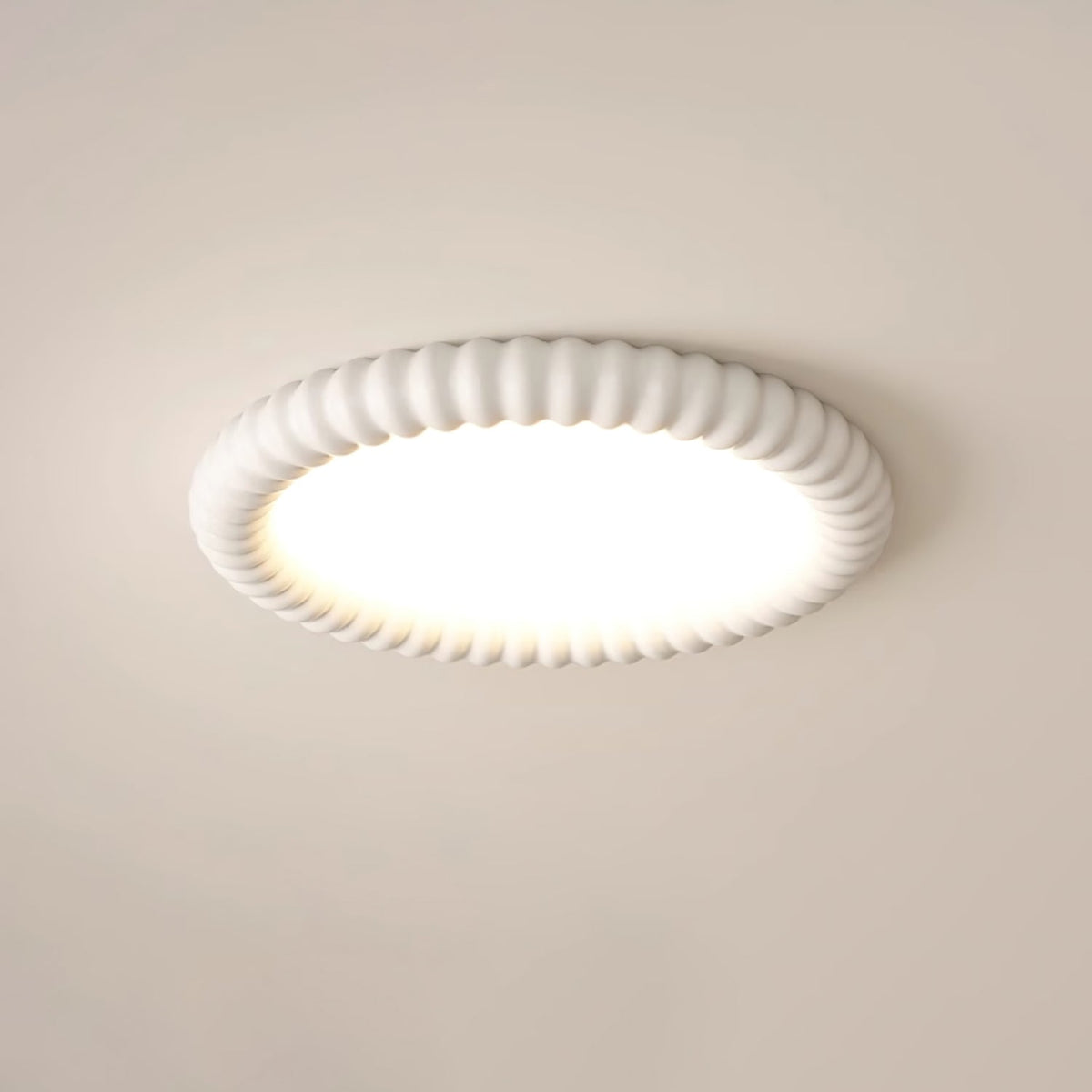 Candeeiro de teto Ulire com design nórdico artístico e resina ondulada