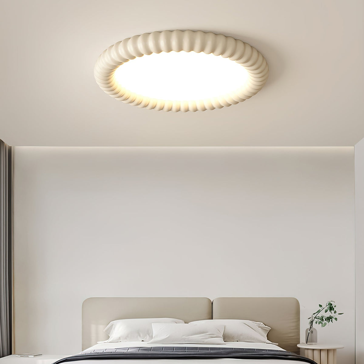 Candeeiro de teto Ulire com design nórdico artístico e resina ondulada