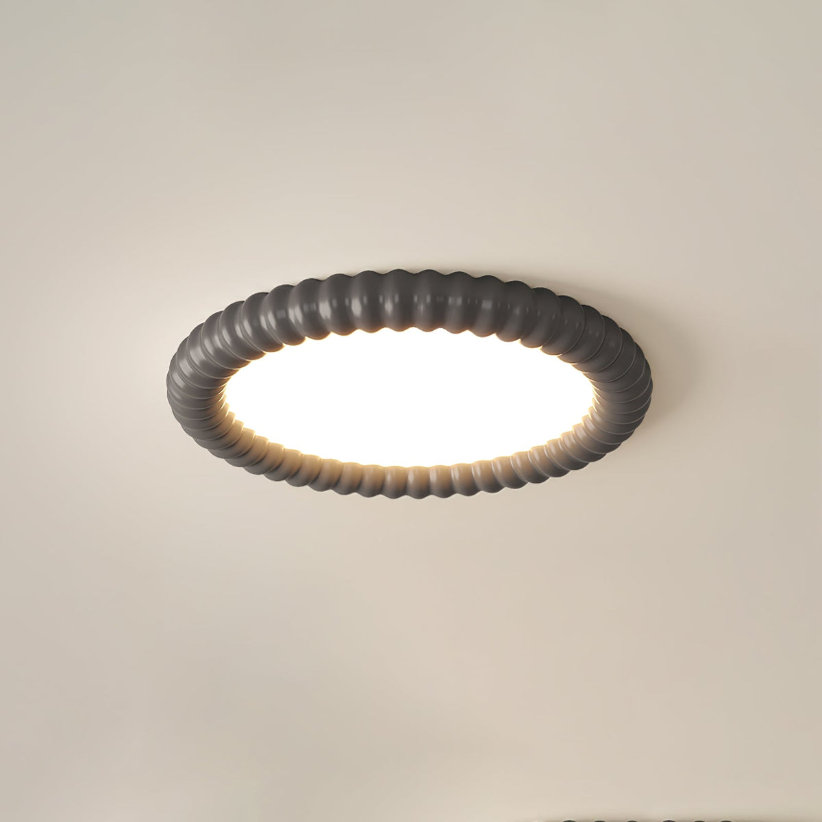 Candeeiro de teto Ulire com design nórdico artístico e resina ondulada