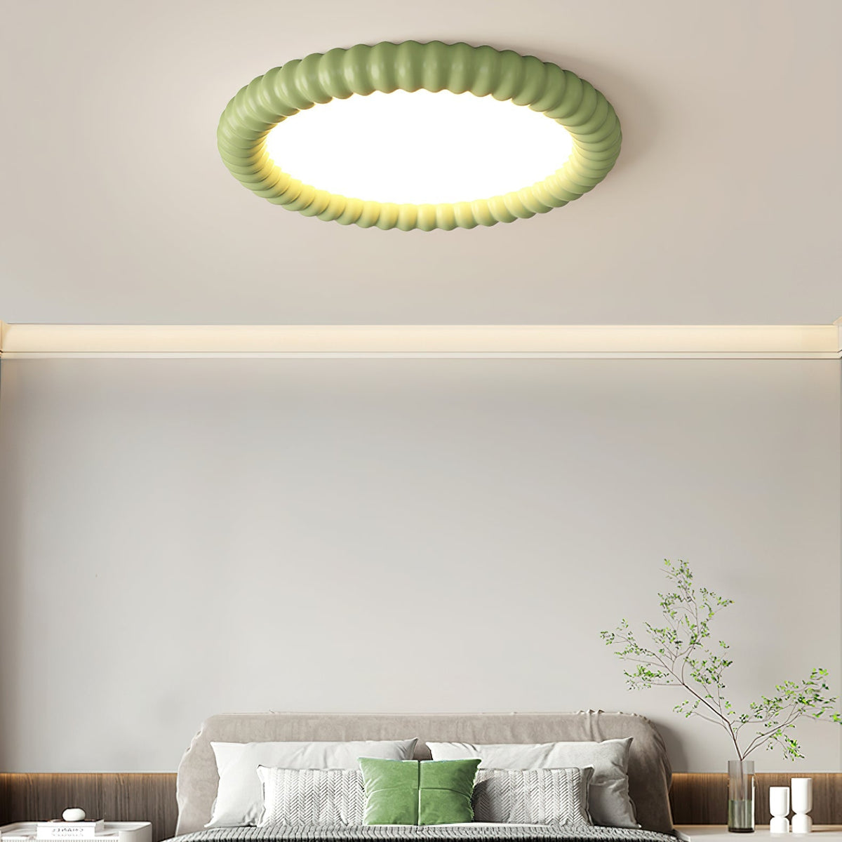 Candeeiro de teto Ulire com design nórdico artístico e resina ondulada