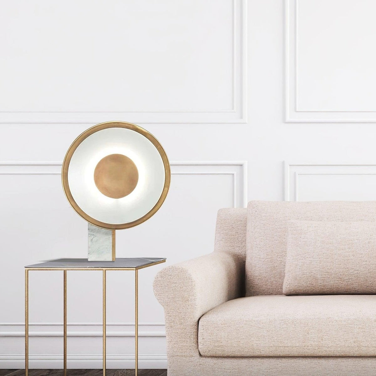 Candeeiro de mesa Tessain em mármore, minimalista