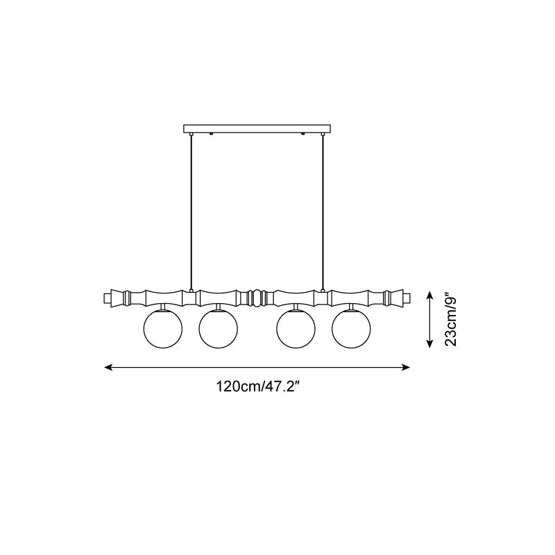 Candeeiro suspenso linear Bivio