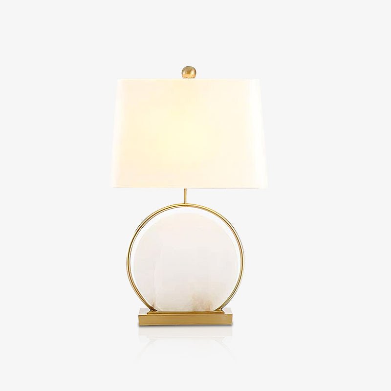 Cirilina bordlampe med ringfod i alabast