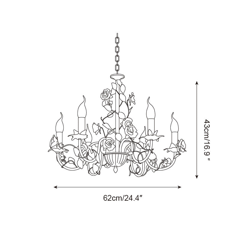 Lysa Vintage White Chandelier