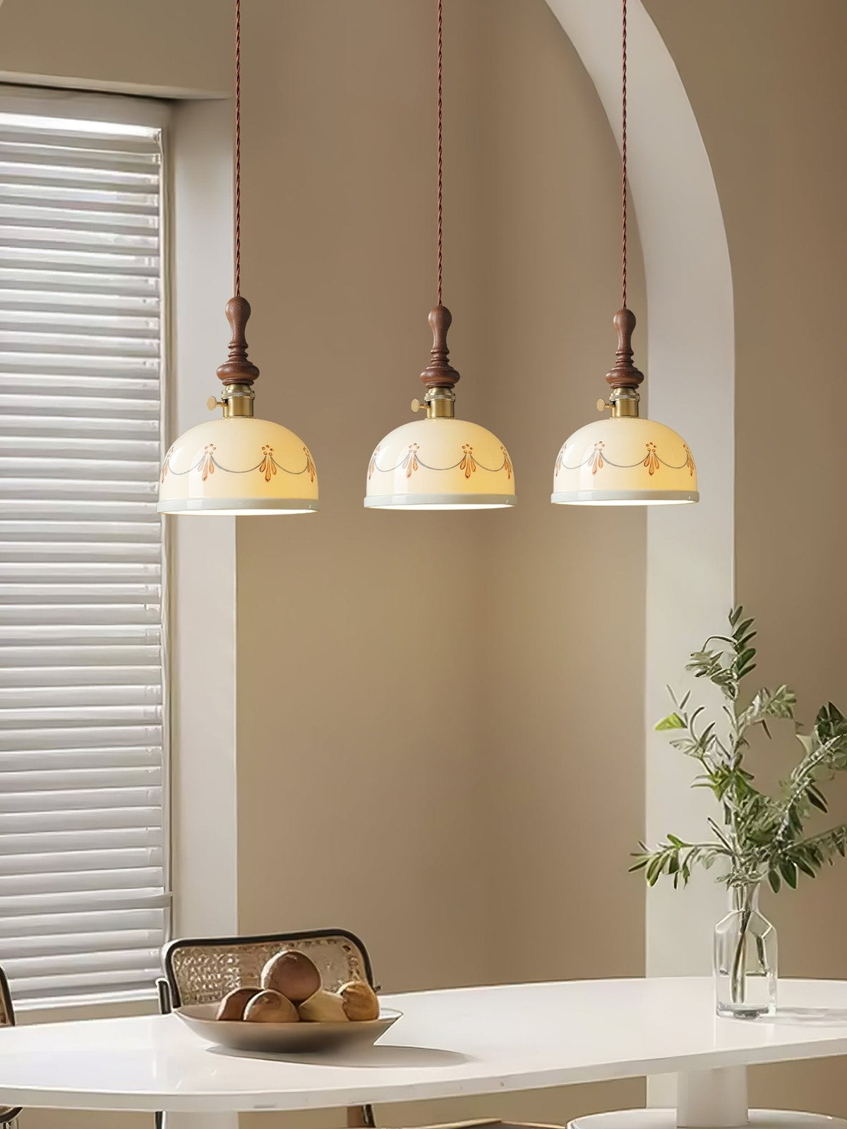 Candeeiro suspenso vintage Ceraeyre em cerâmica