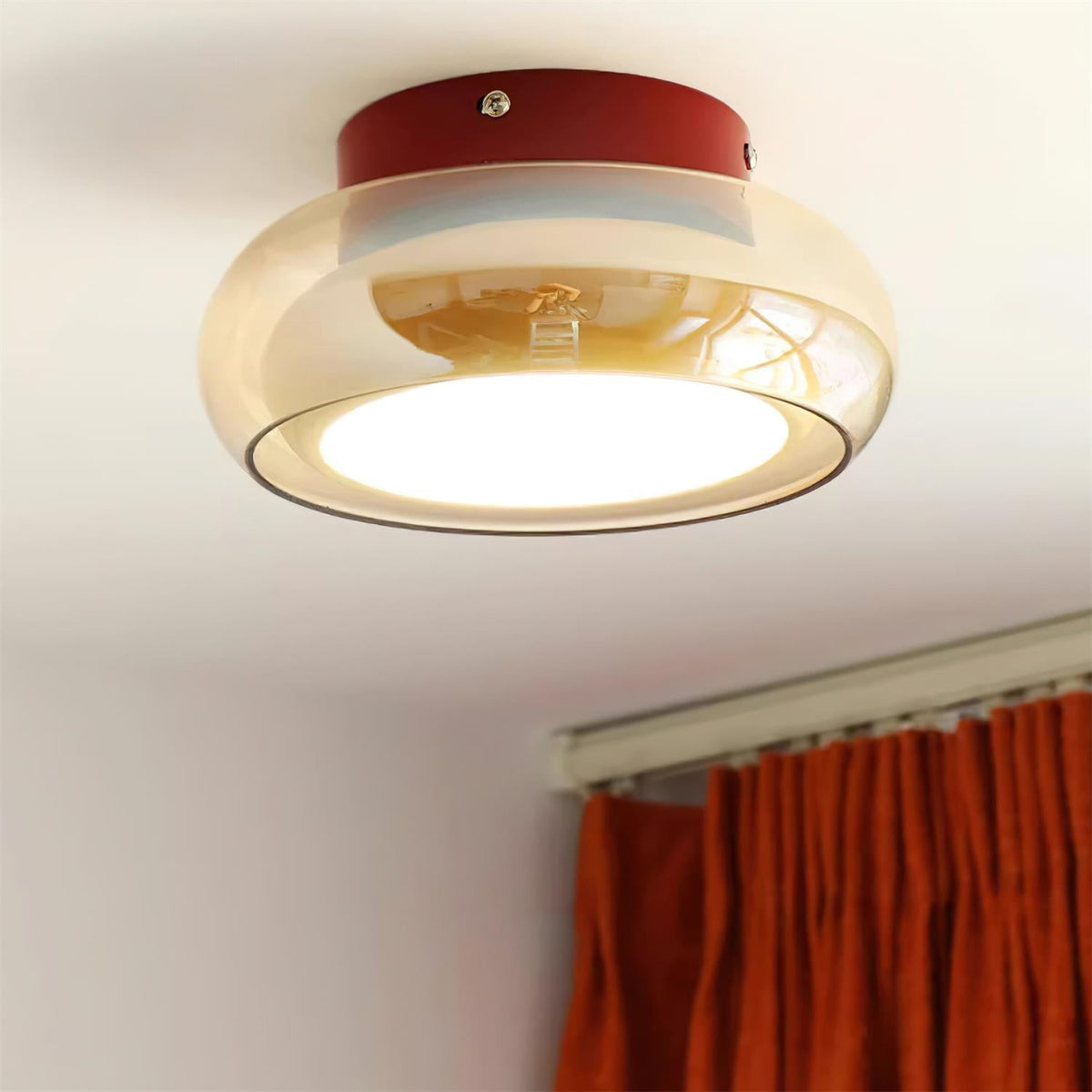June retro taklampa i glas, utanpåliggande