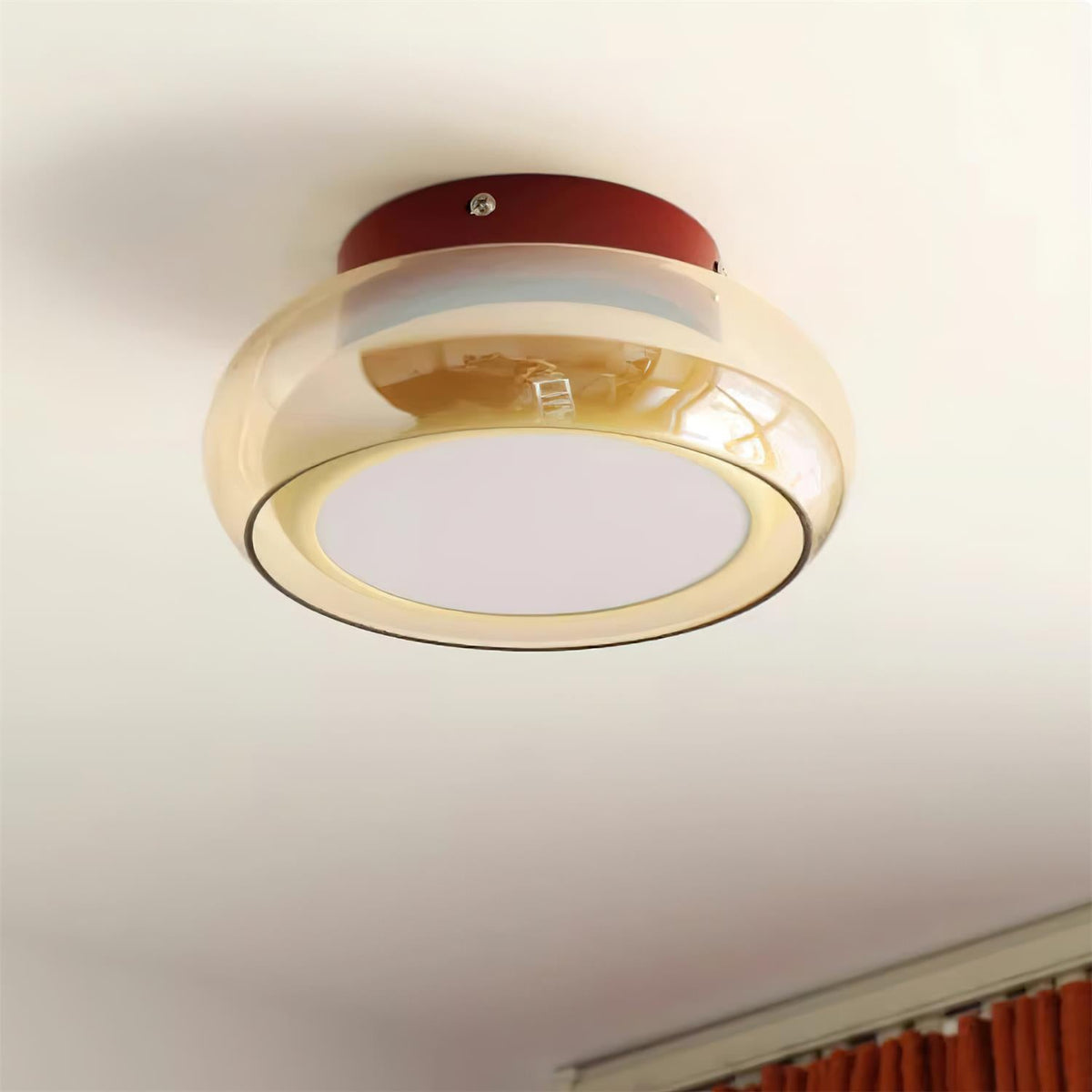 June retro taklampa i glas, utanpåliggande