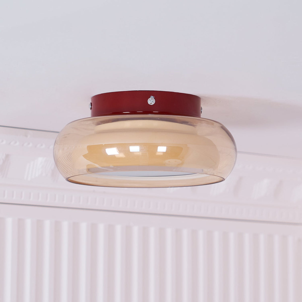 June retro taklampa i glas, utanpåliggande