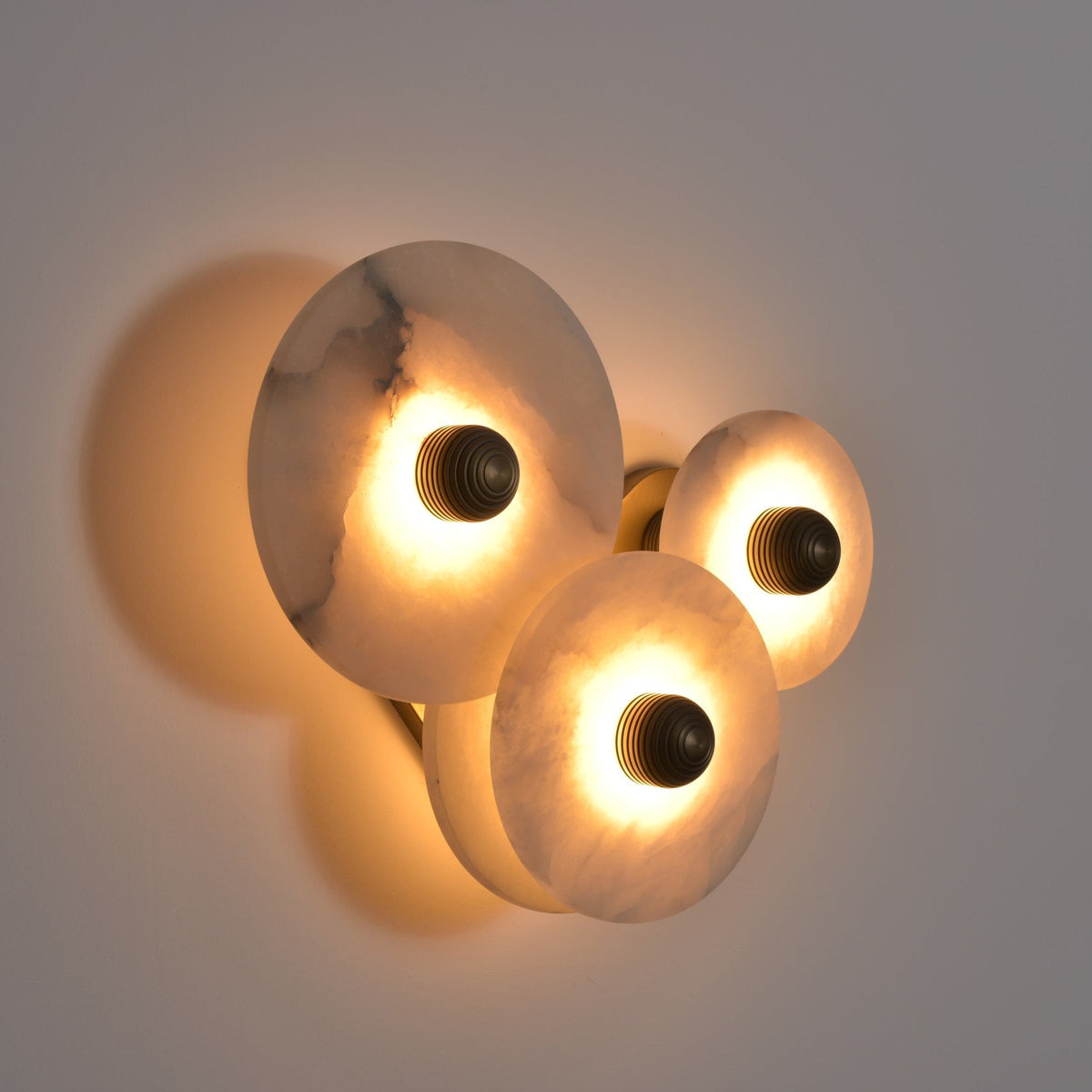 Candeeiro de teto minimalista em alabastro
