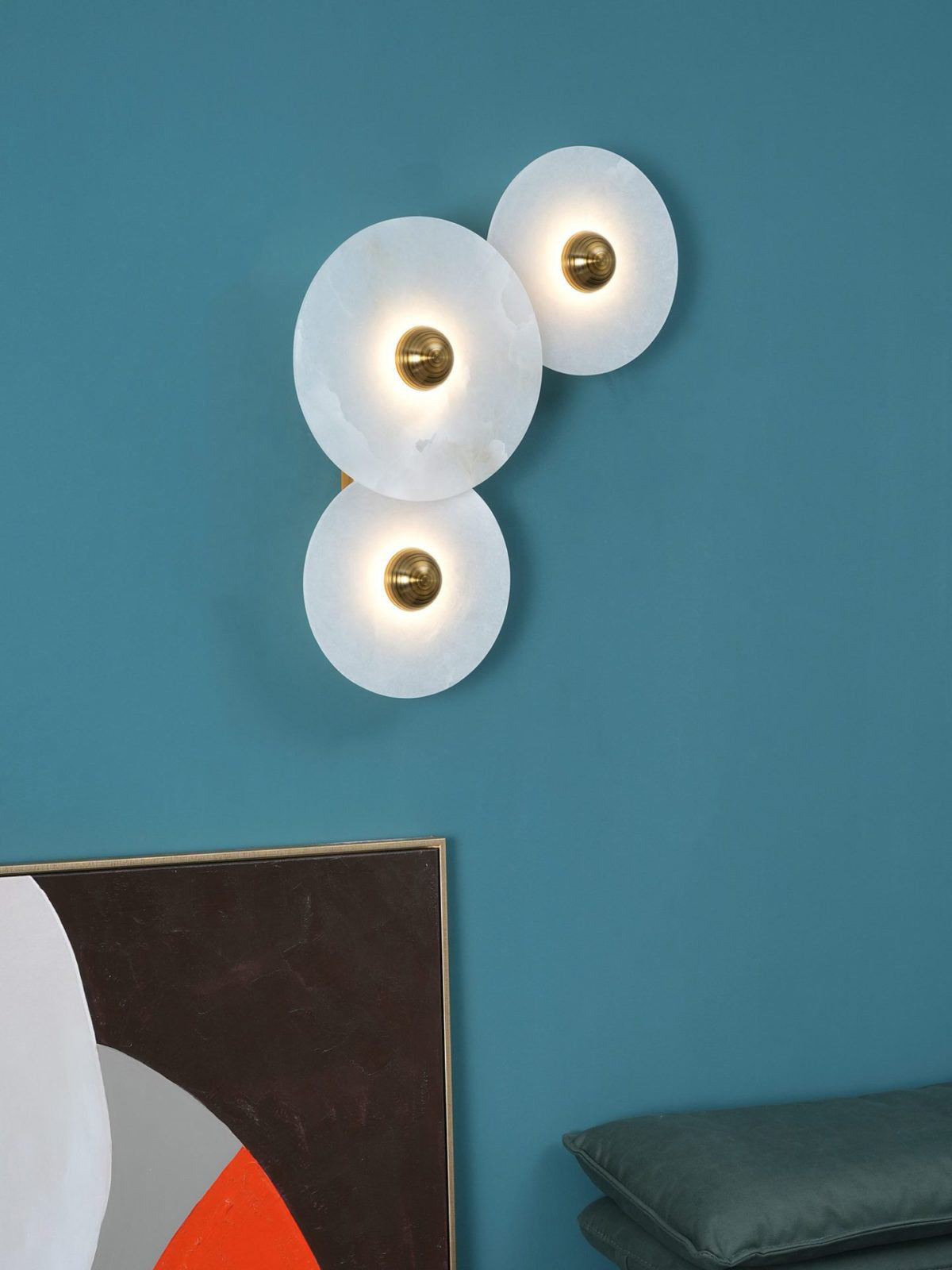 Apollo rund alabastervägglampa
