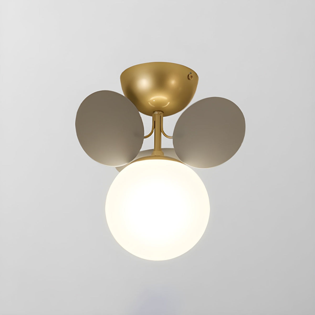 Renanina rund loftslampe i makronstil med pastelfarver