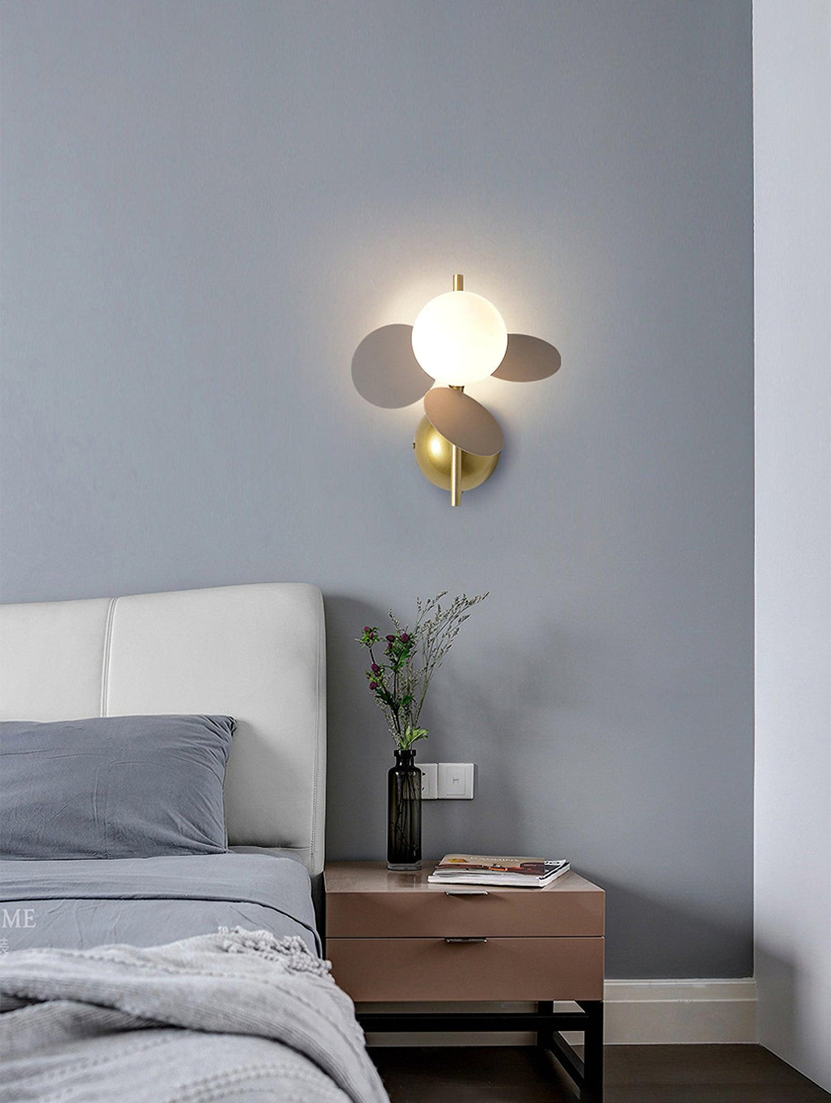 Culoren rund nordisk konstvägglampa i glas