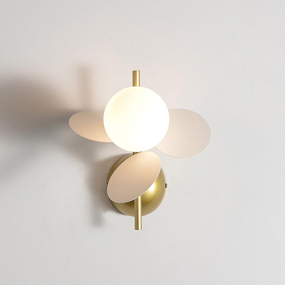 Culoren rund nordisk konstvägglampa i glas