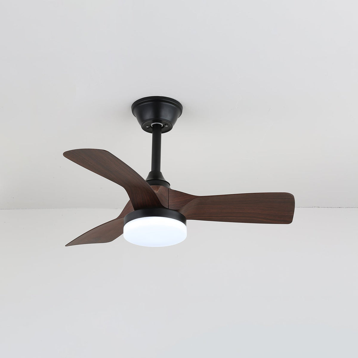 Luz de teto minimalista com ventoinha em madeira Orlen