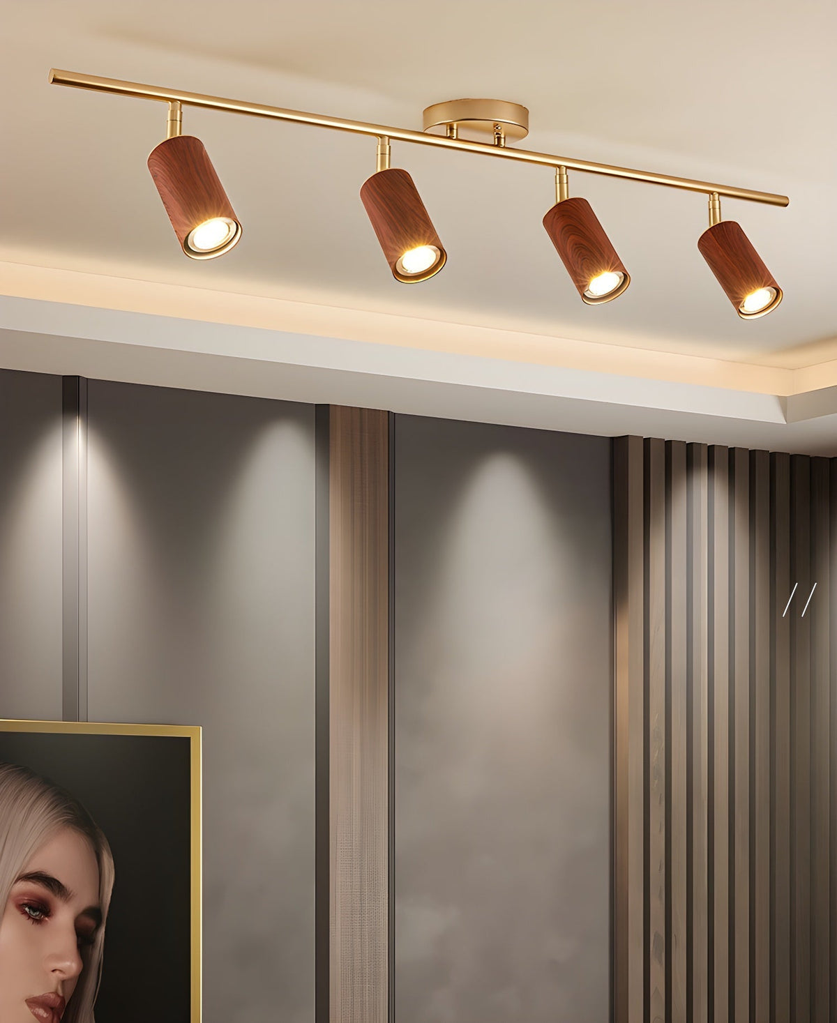 Usolila moderni minimalistinen puinen kattovalaisin