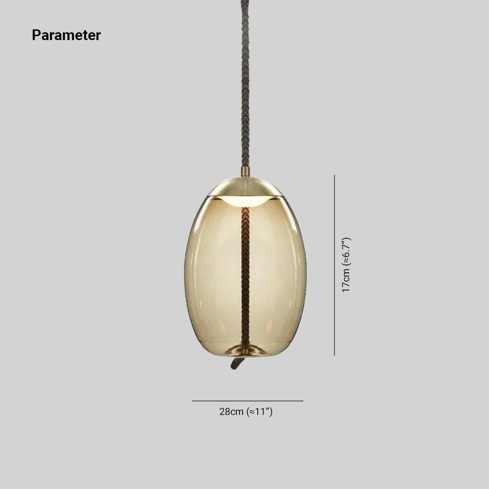 Valentina nordisk LED-pendellampa, dekorativt glas