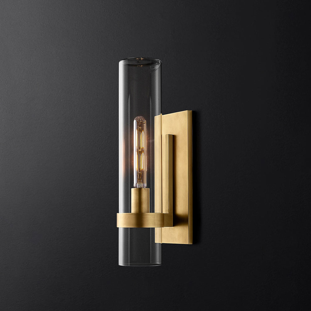 Zenil moderne cylinderformet væglampe i glas