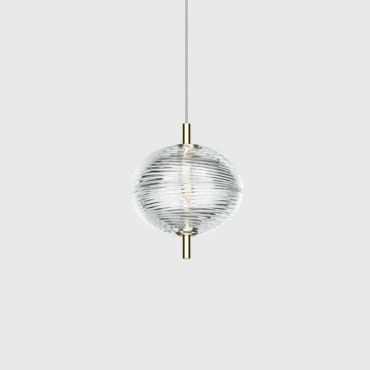 Valentina modern designad art déco-pendellampa, svart/guld