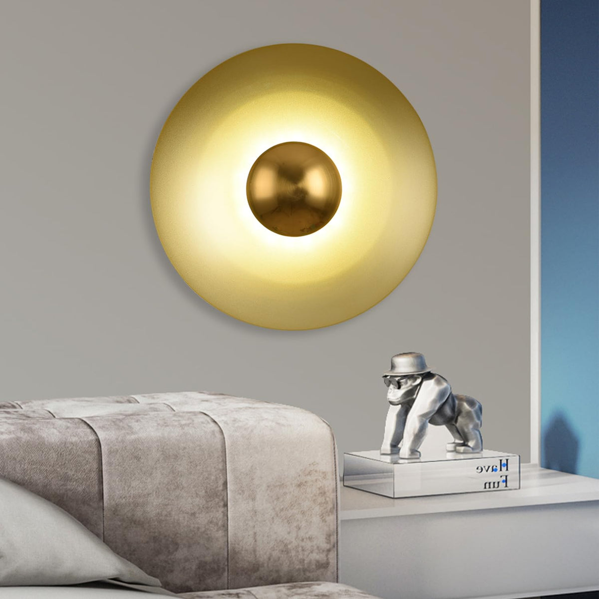 Valentina Minimalist Plate LED Indoor Wall Lamp Metal Hotel Bedroom