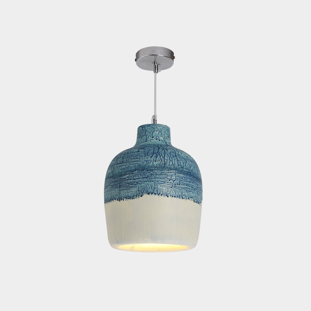 Avi Wabi Sabi Jar Shaped Resin Pendant Light, 4 Color