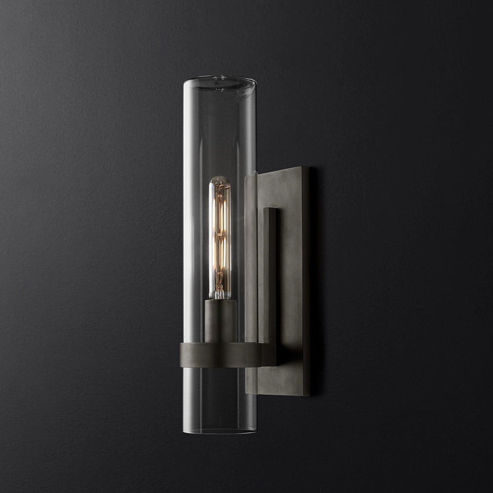 Zenil moderne cylinderformet væglampe i glas