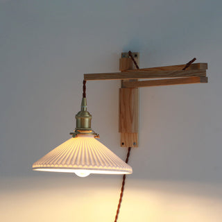 Ozawa Vintage Design Trä/Metall LED Vägglampa Vardagsrum Sovrum