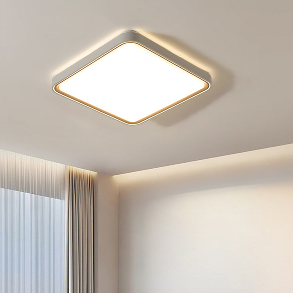 Arisha minimalistisk rund/firkantet metal-loftslampe til planmontering, guld
