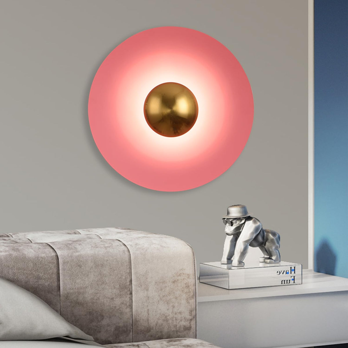 Valentina Minimalist Plate LED Indoor Wall Lamp Metal Hotel Bedroom